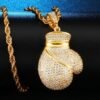 613137139836.jpg Zircon gold boxing gloves Pendant Necklace