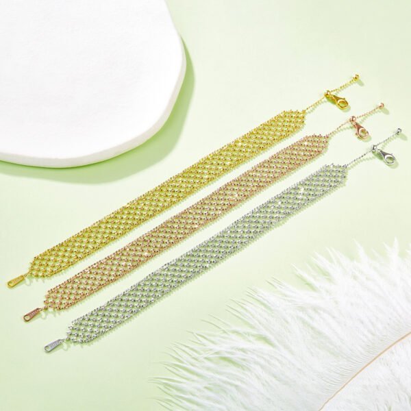 618901c6-1753-4277-a96c-9b54a16c44f6.jpeg S925 Sterling Silver Mesh Bracelet For Women
