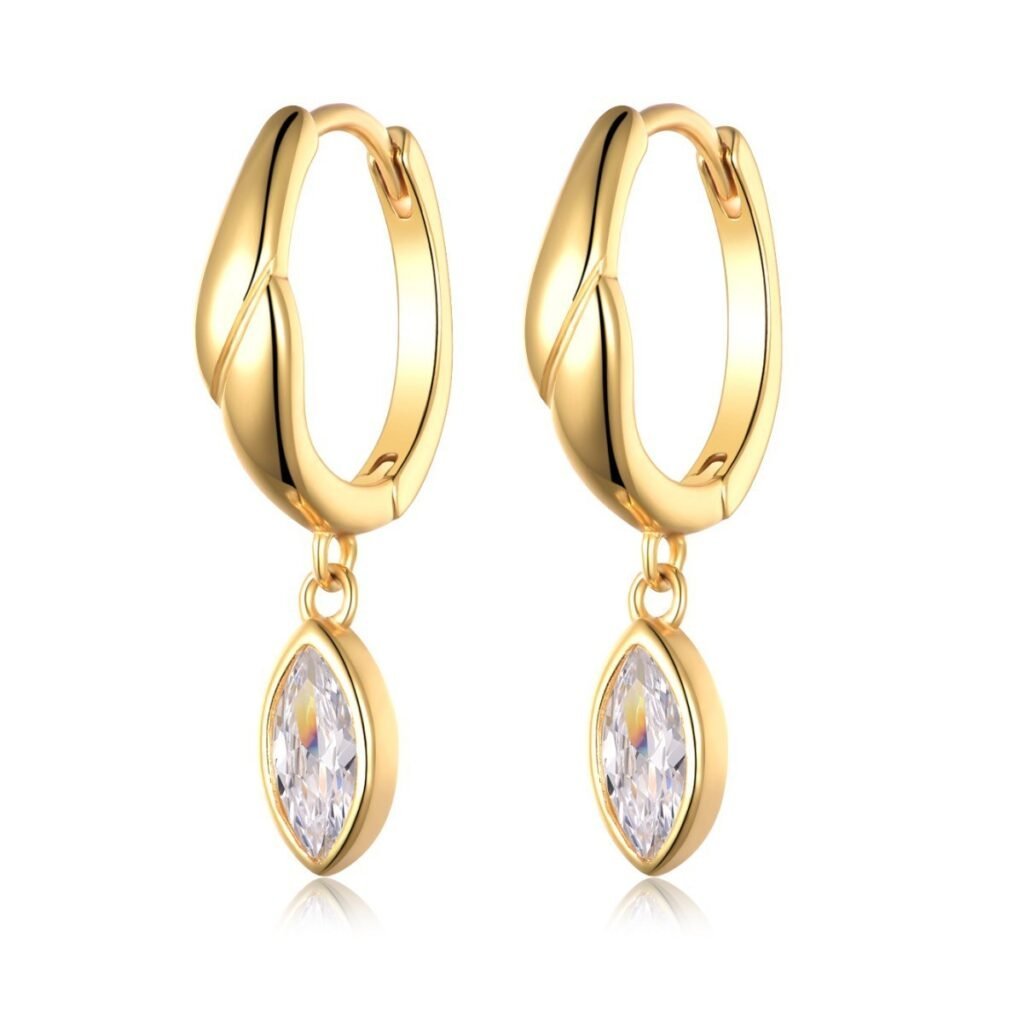 S925 Sterling Silver Twist Drop Earrings