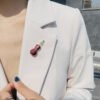 Light Luxury Violin Brooch