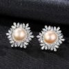 Sterling Silver Snowflake Stud Earrings