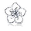 S925 Sterling Silver Abstract Flower Stud Earrings