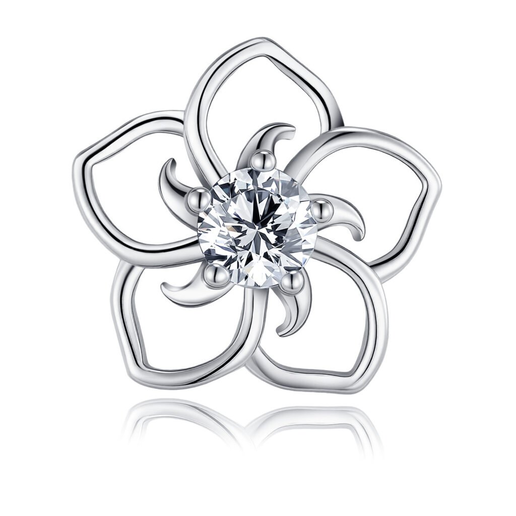 S925 Sterling Silver Abstract Flower Stud Earrings