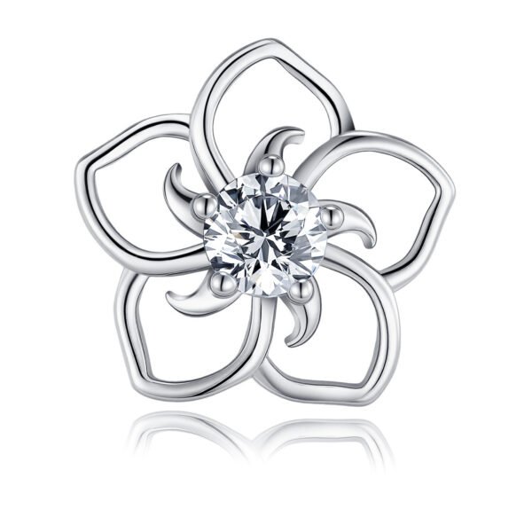 S925 Sterling Silver Abstract Flower Stud Earrings