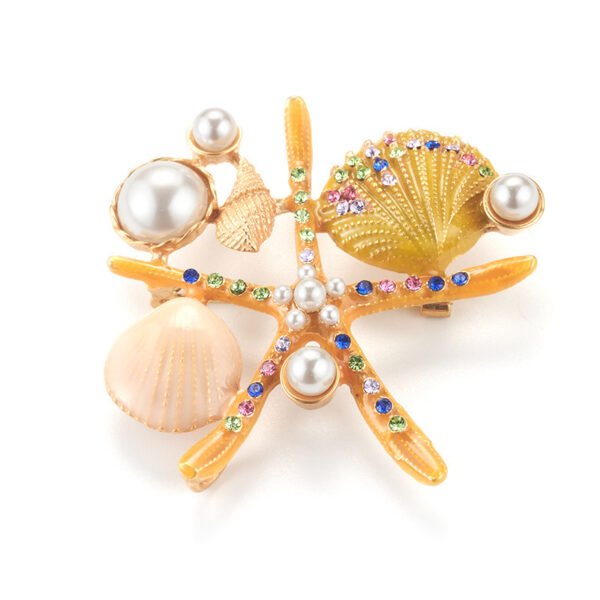 6b8bb25e-7e20-4d9b-a954-561f78726229.jpg Starfish Shell Brooch High Sense Niche