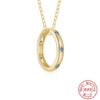 6c3bf08e-25bd-4e07-83e5-823ab672f2db.jpg S925 Sterling Silver Circle Diamond-studded Necklace