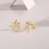 S925 Sterling Silver Star Stud Earrings