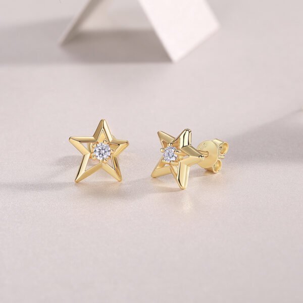 S925 Sterling Silver Star Stud Earrings