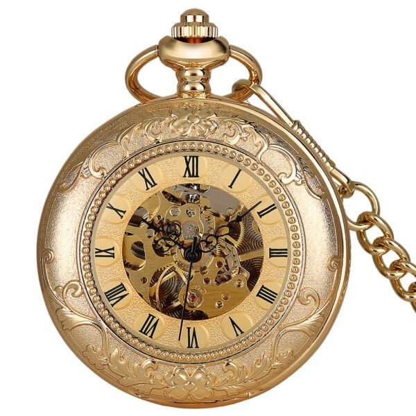 6db0c629-4232-4736-8fc9-6e8bb27fea61.jpg Retro Gold Manual Pocket Chain Watch