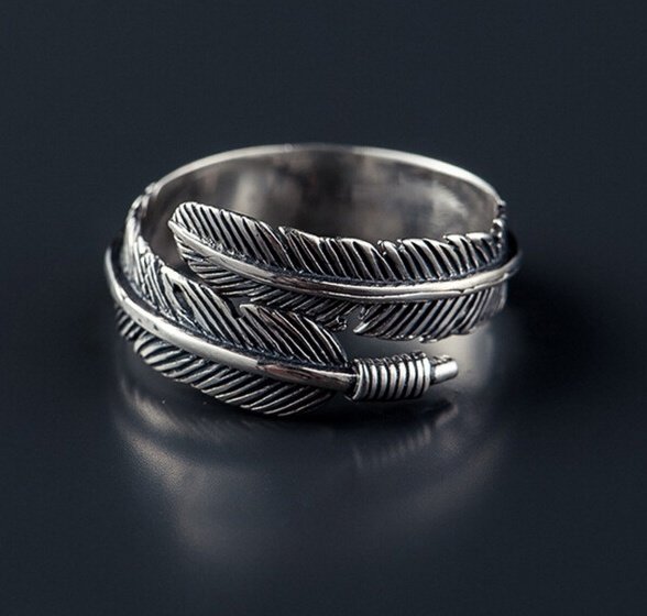 717133276728.jpg Antique Feather Ring