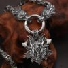 73a6a9d7-2dc1-4e67-9c69-1a618e58b09c.jpg Vintage Square Chain Titanium Steel Pendant Wolf Head Necklace Men's Sweater Chain