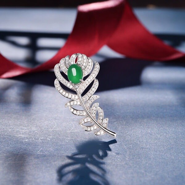 7a89a454-0a4d-452c-a405-ffa17252b283.jpeg S925 Sterling Silver Feather Brooch