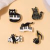 Black Cat Alloy Brooch