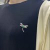S925 Sterling Silver Dragonfly Brooch
