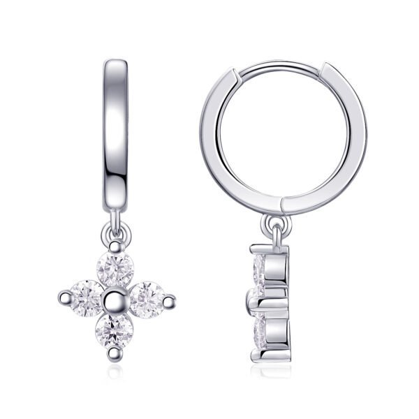 S925 Sterling Silver Clover Drop Earrings