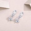 S925 Sterling Silver Clover Drop Earrings