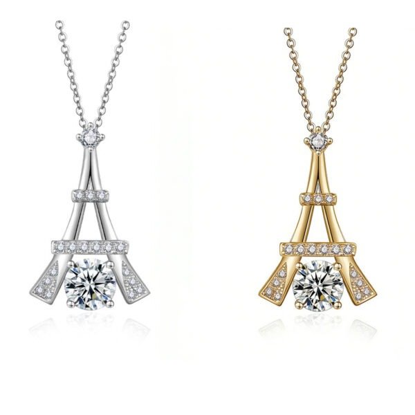 7ff3ebaf-2251-4521-a818-cfbb997cdc1d.jpeg S925 Sterling Silver 1ct Eiffel Tower Necklace