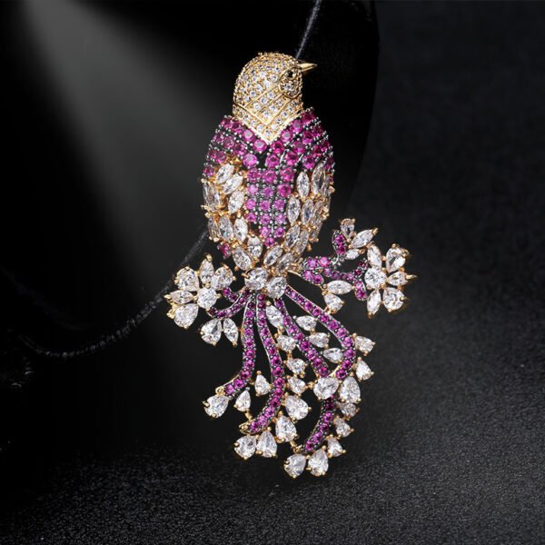 Crystal Corsage Bird Brooch