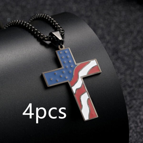 819157b9-f40e-4d6a-9d30-603b53ec45a9.jpg USA Flag Cross Necklace