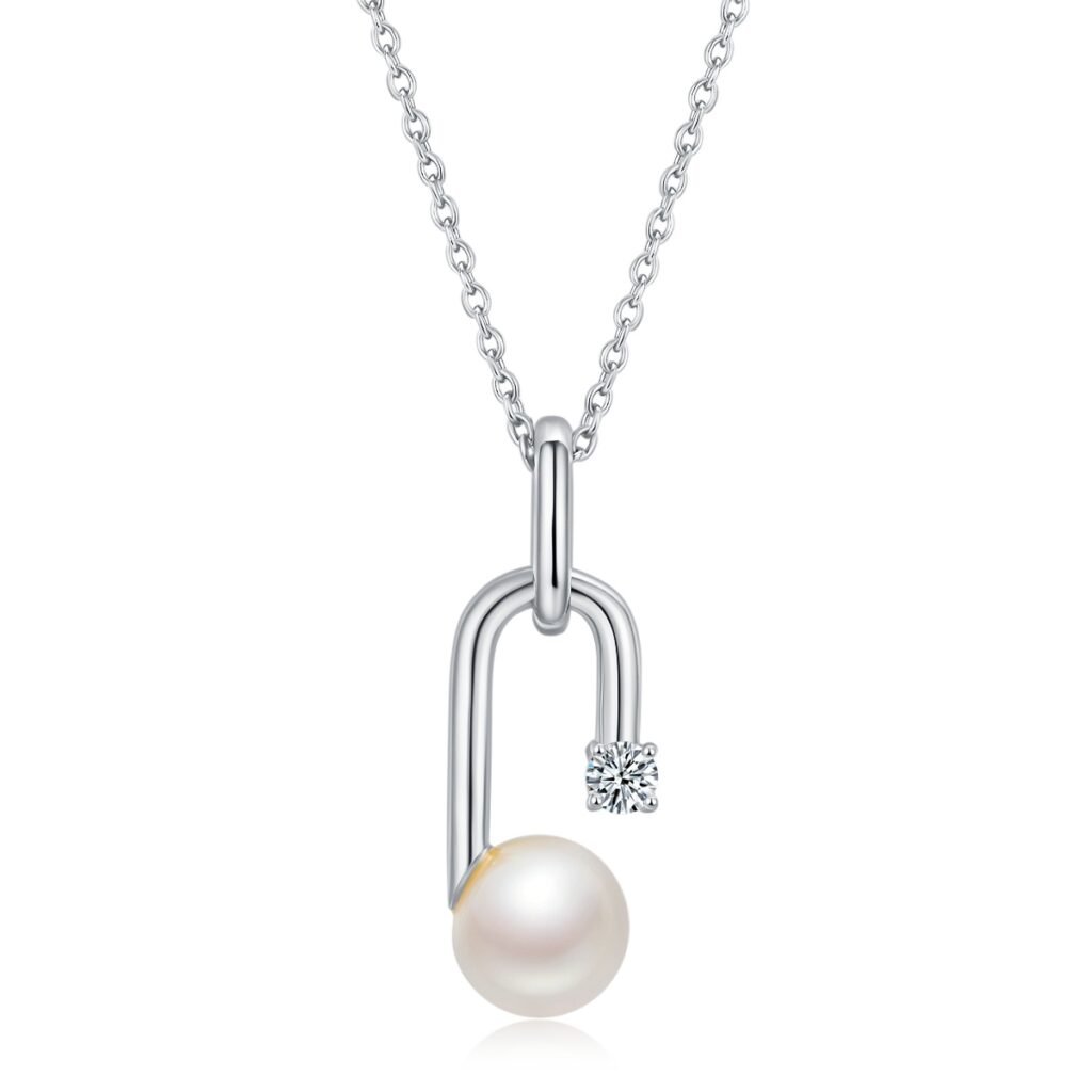 S925 Sterling Silver Natural Freshwater Pearl Necklace