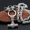 8365ad63-3bf7-4797-a127-2681558dd959.jpg Vintage Square Chain Titanium Steel Pendant Wolf Head Necklace Men's Sweater Chain