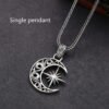 925 Sterling Silver Moon Asterism Necklace Pendant