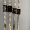 84a33378-0a5f-45cc-bdd5-14290ba1d2ec.jpg Black Square Pearl Bracelet Diamond Quartz Watch