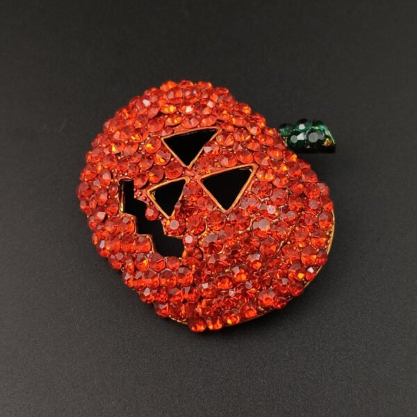 Halloween Red Pumpkin Brooch