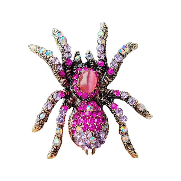 Retro Opal Spider Brooch