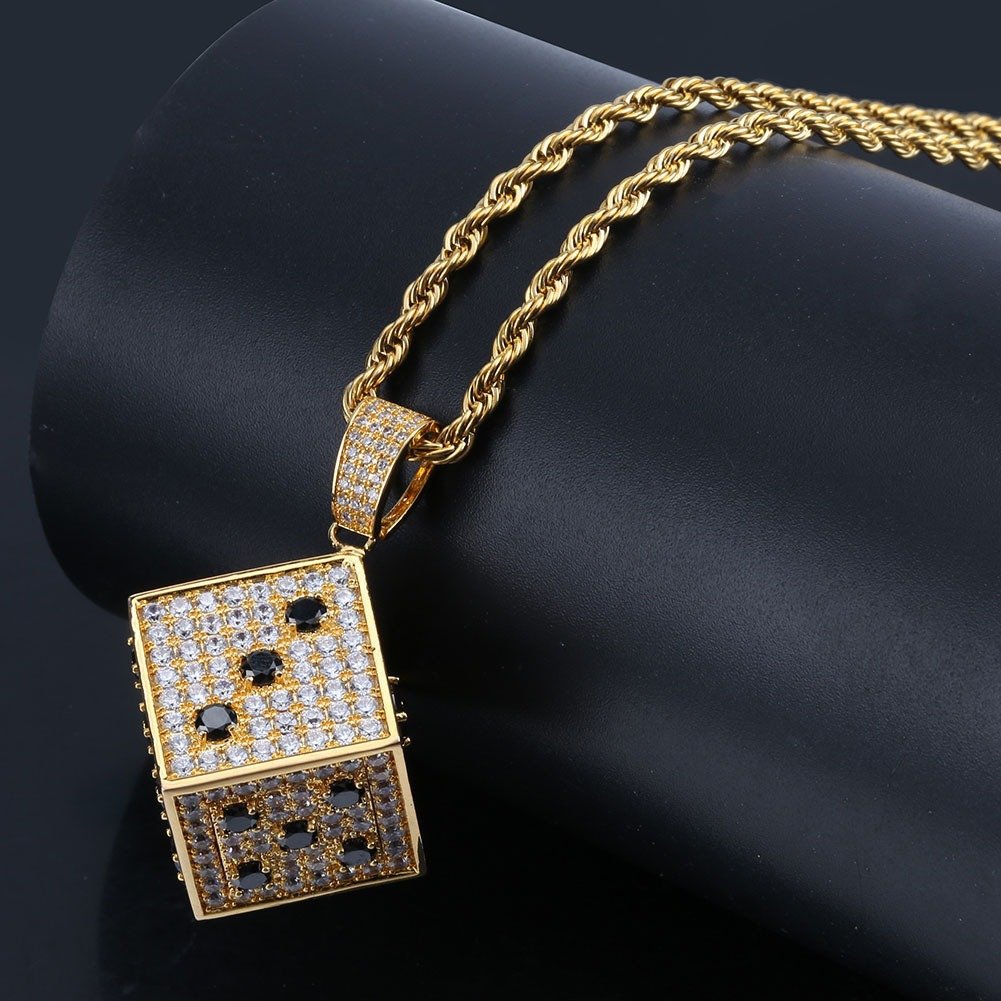 Dice zircon pendant