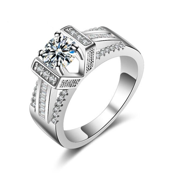 894639313831.jpg Diamond zircon geometric female ring