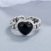 89898236-5ef8-4d9a-b505-f7d74634ef04.jpg 925 Sterling Silver Love Heart Black Ring