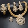 Fan-shaped Flower Gold Diamonds Set