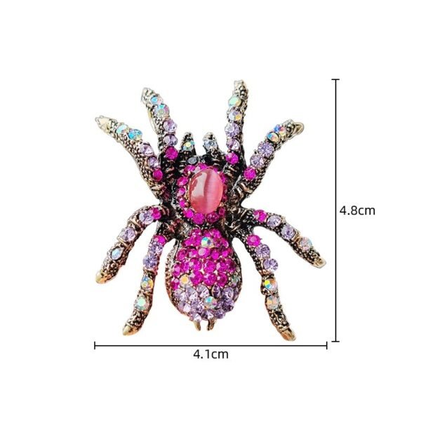 Retro Opal Spider Brooch