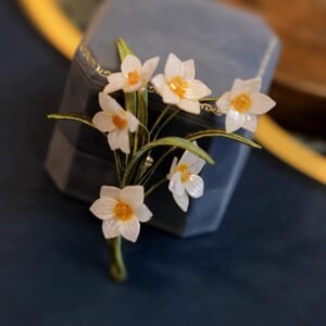 Hand-wrapped Daffodil Vintage Pins Accessorize Coat Accessories