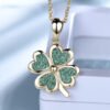Sterling Silver Necklace Four Leaf Clover