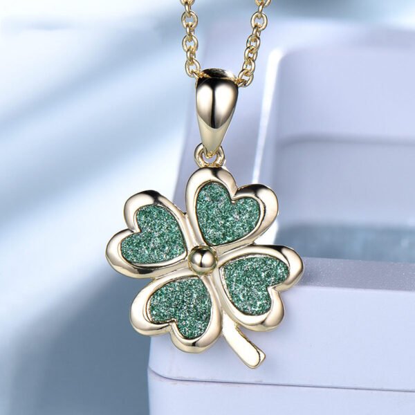 Sterling Silver Necklace Four Leaf Clover