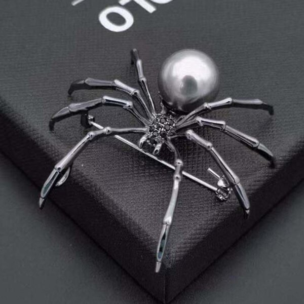 Spider Pearl Large Brooch