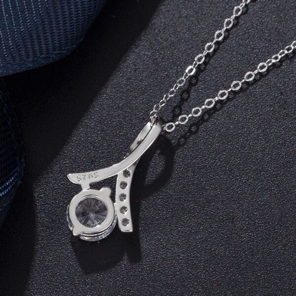 Women's S925 Silver Shiny Interwoven Zircon Necklace