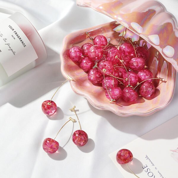 Red Temperament Fashionable Cherry Earrings