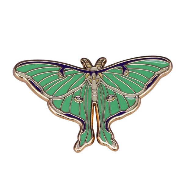 Silkworm Enamel Brooch