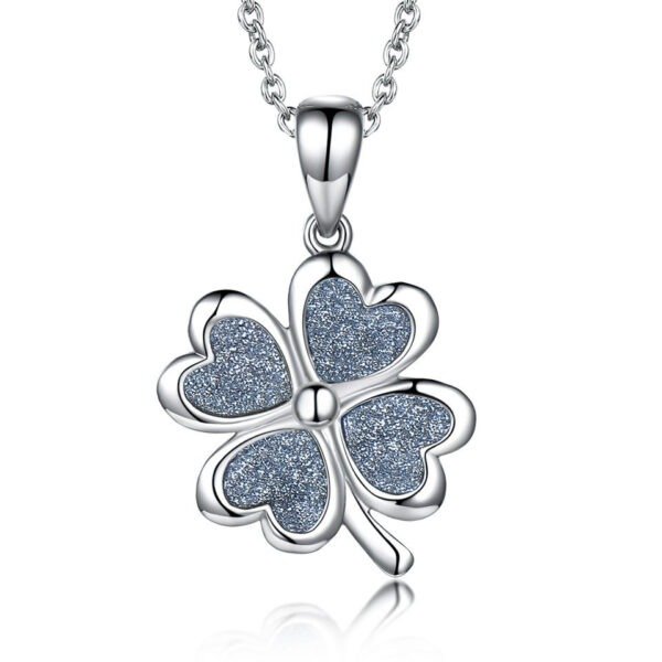 Sterling Silver Necklace Four Leaf Clover