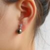 Black pearl earrings