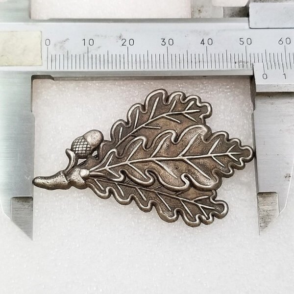 Antique Oak Leaf Silver Plated Medal