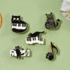 Black Cat Alloy Brooch