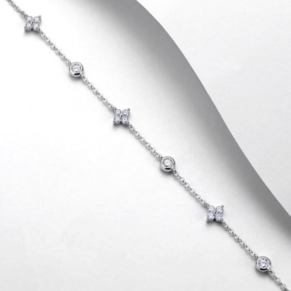 S925 Sterling Silver Station Bracelet
