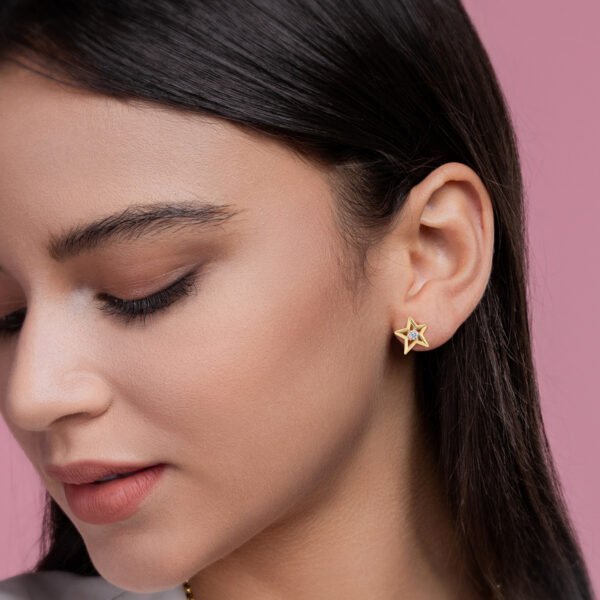 S925 Sterling Silver Star Stud Earrings