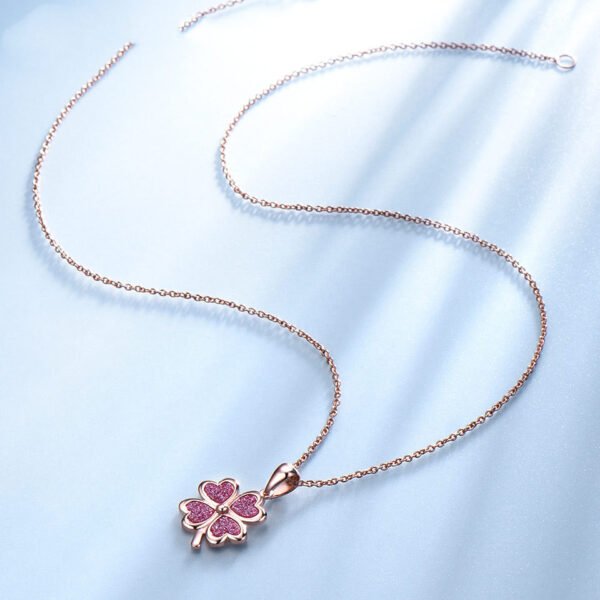 Sterling Silver Necklace Four Leaf Clover