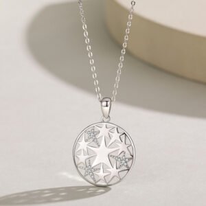 S925 Sterling Silver Pentagram Pendant Necklace