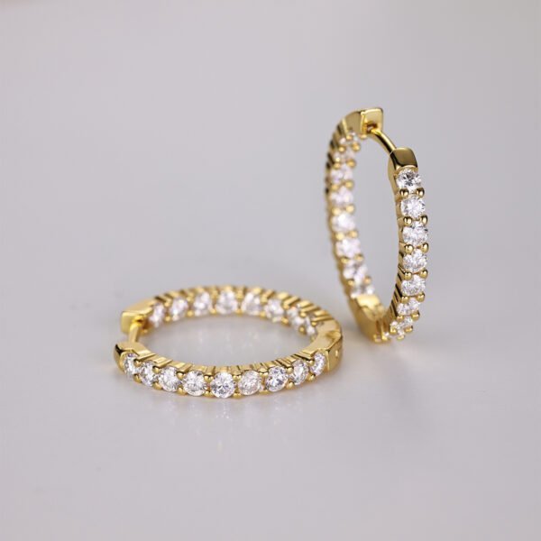 S925 Sterling Silver Gold Plated Earrings